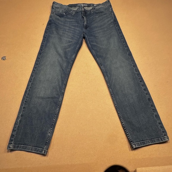 Calvin Klein Jeans Denim - Calvin Klein Blue Boyfriend Cropped Jeans Casual Style